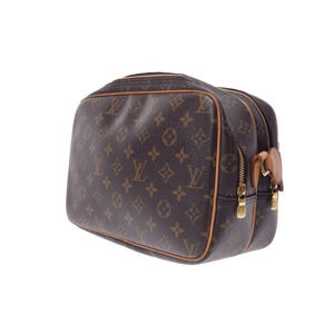 Louis Vuitton Bag Shoulder Monogram Leather Reporter Brown